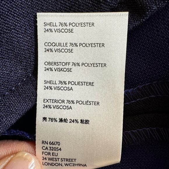 NWT Anthroologie Wellesley Pleated Peacoat Blue Lined Pockets Size XS - Picture 11 of 11